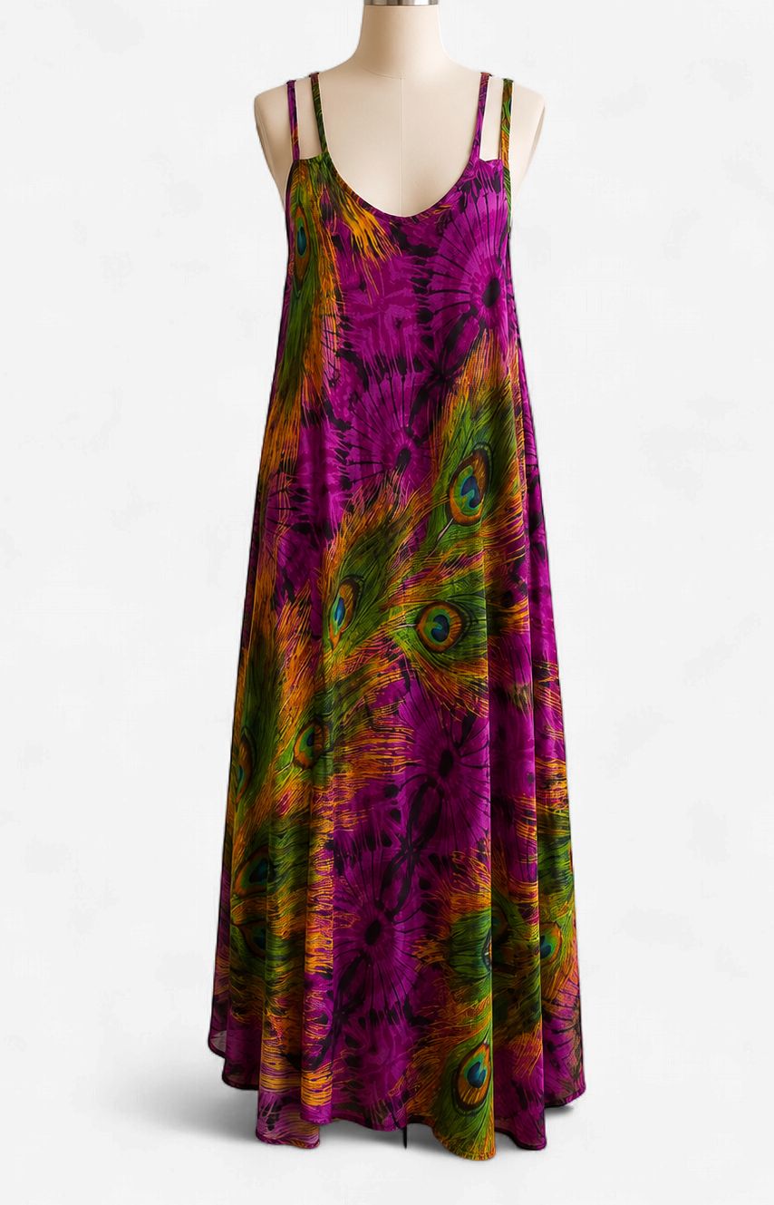 Island Breeze Swing Dress, Design: Peacock Paradise