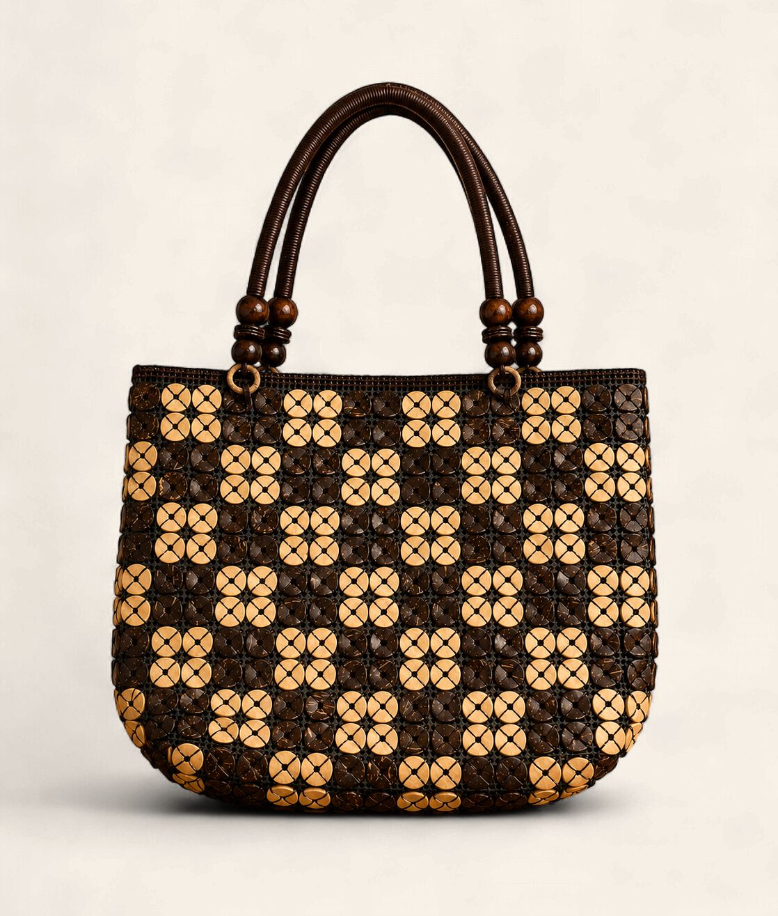 Island Artisan Wooden Tote Bag