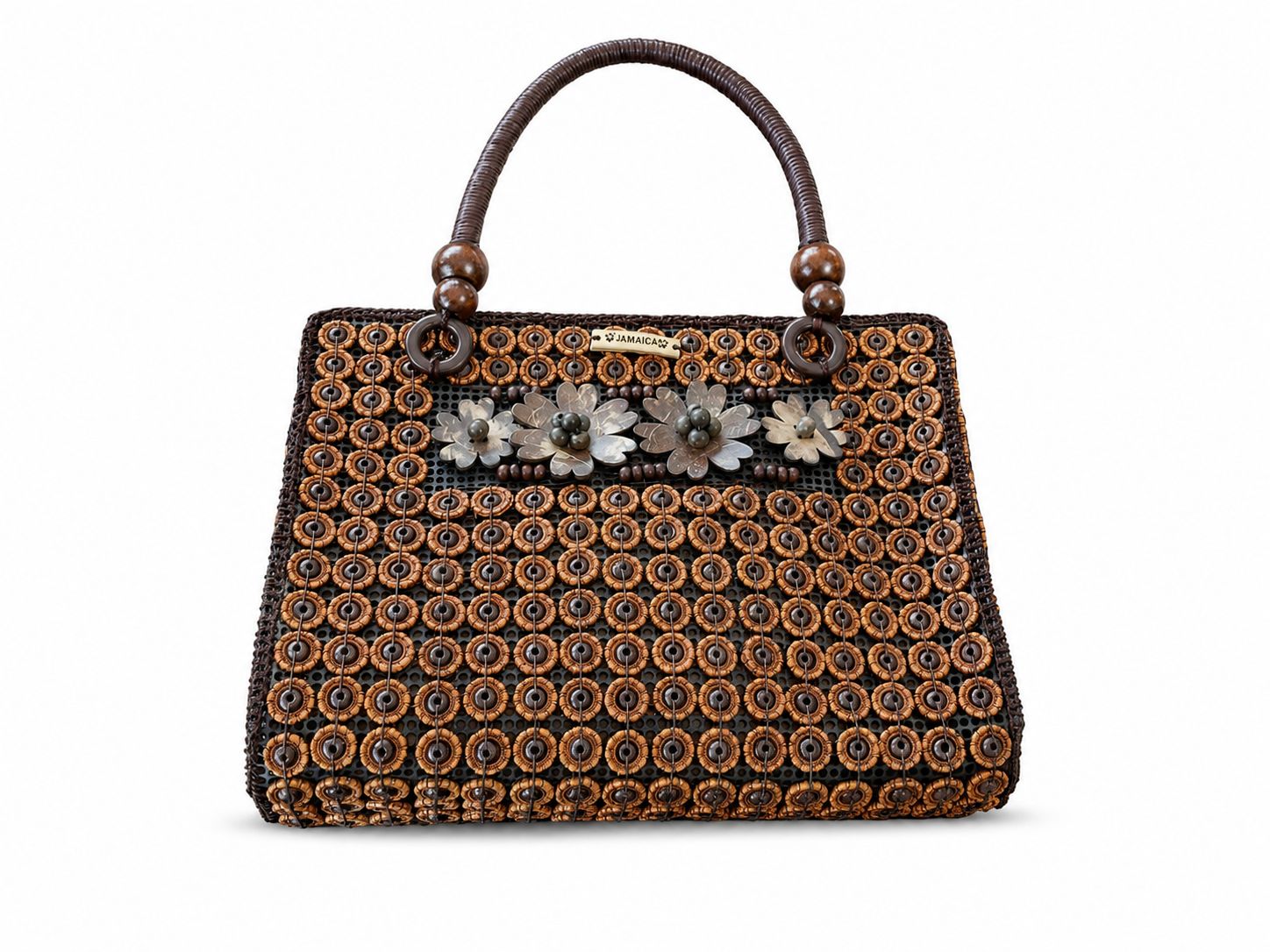 Island Artisan Wooden Tote Bag