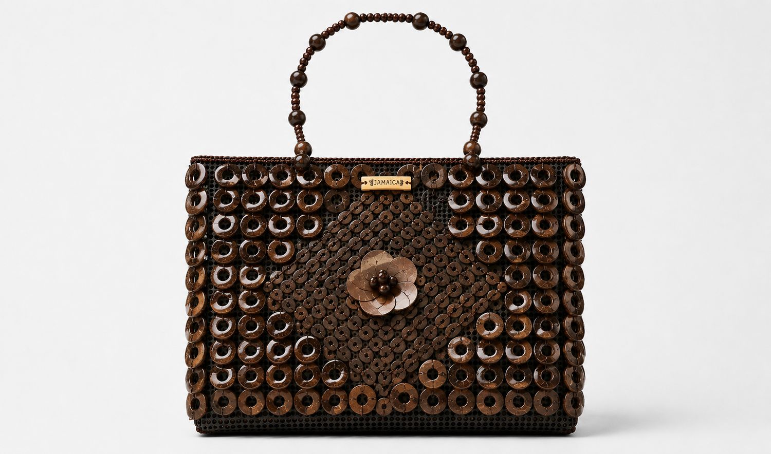 Island Artisan Wooden Tote Bag