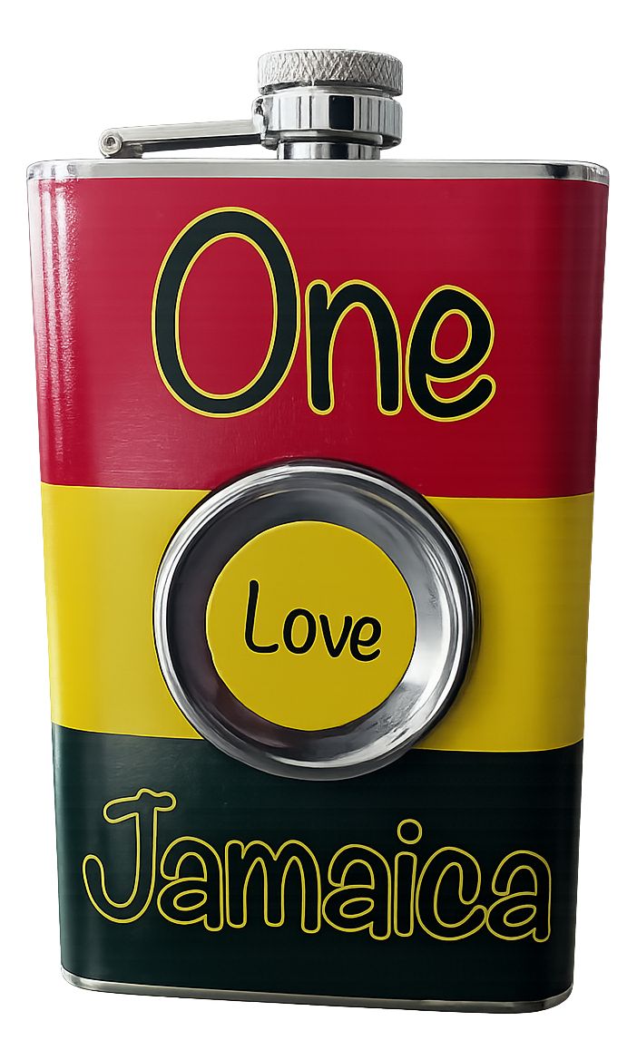 Jamaican Foil Flasks (8oz &amp; 9oz)
