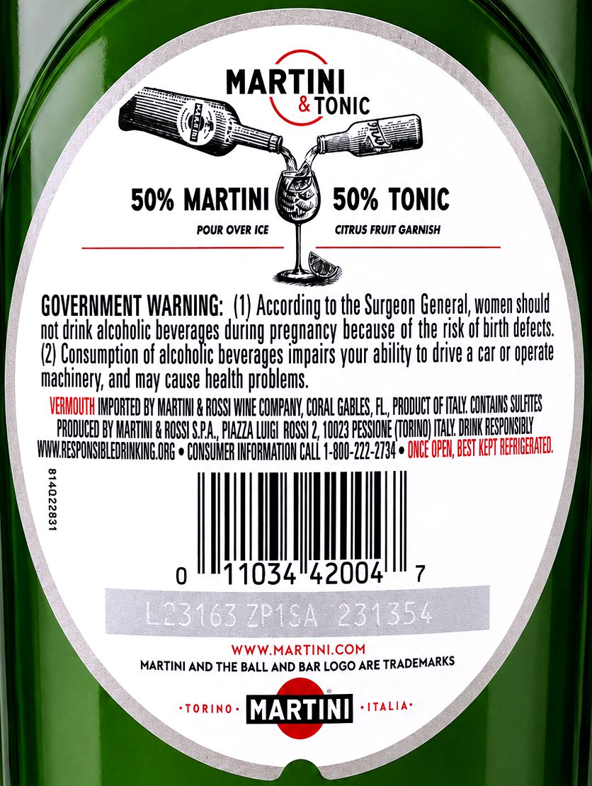 Martini &amp; Rossi Vermouth Extra Dry (1L)