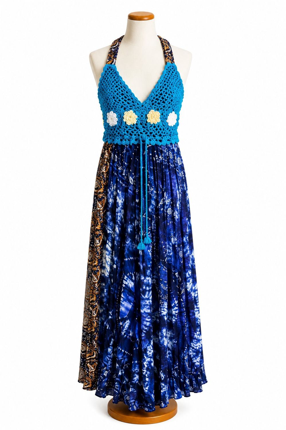 Island Bloom Crochet Maxi Dress