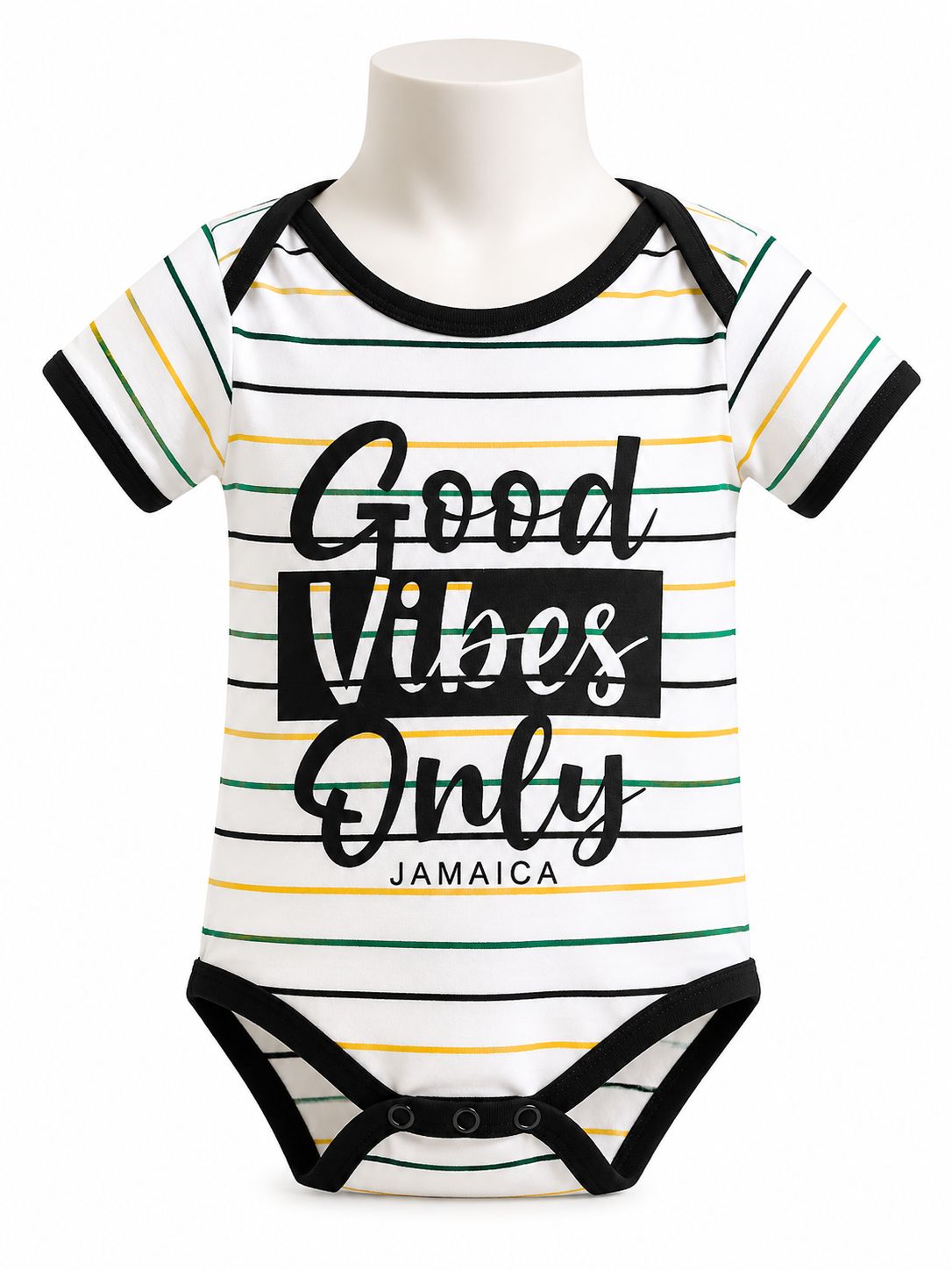 Good Vibes Only Jamaica™ Baby Onesie, Size: 6M