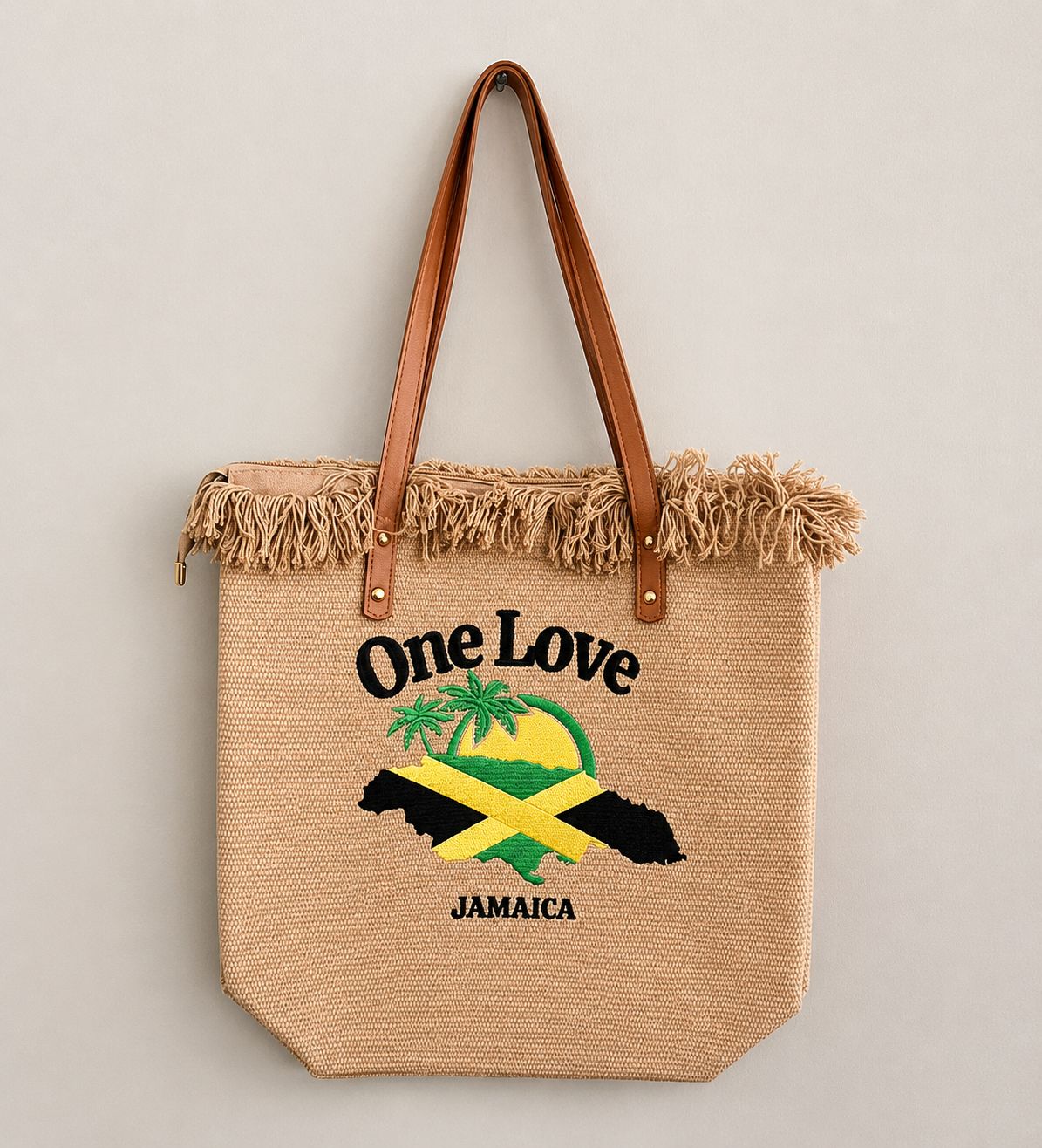 Jamaica Collection Fringe Tote Bags