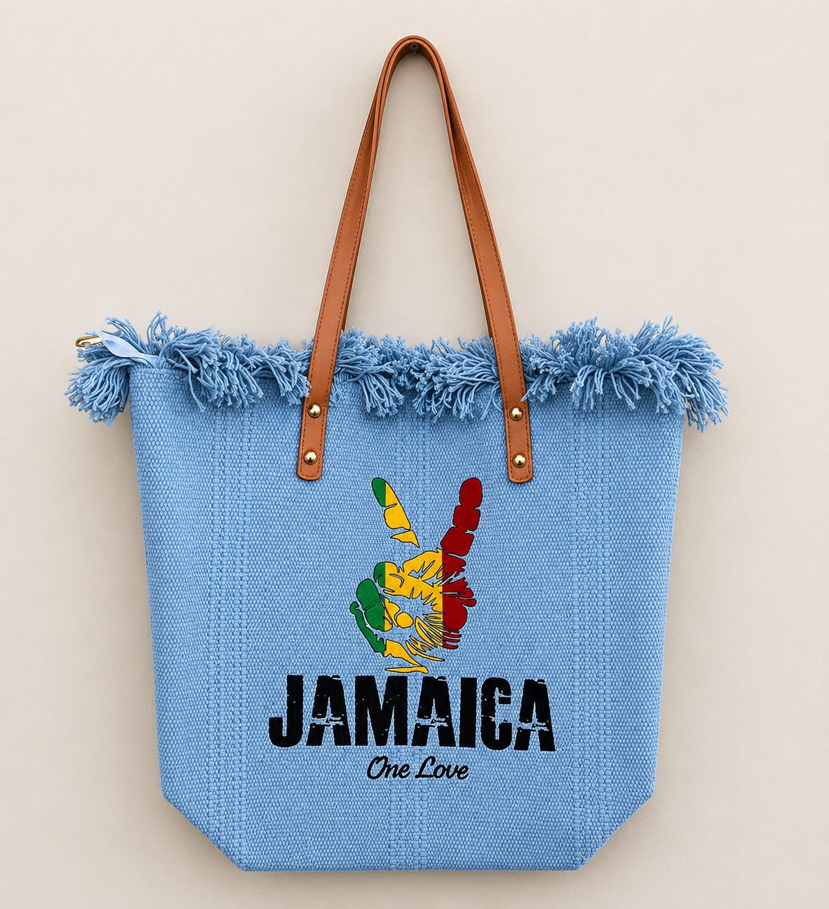 Jamaica Collection Fringe Tote Bags