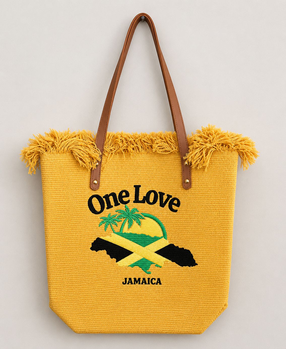 Jamaica Collection Fringe Tote Bags