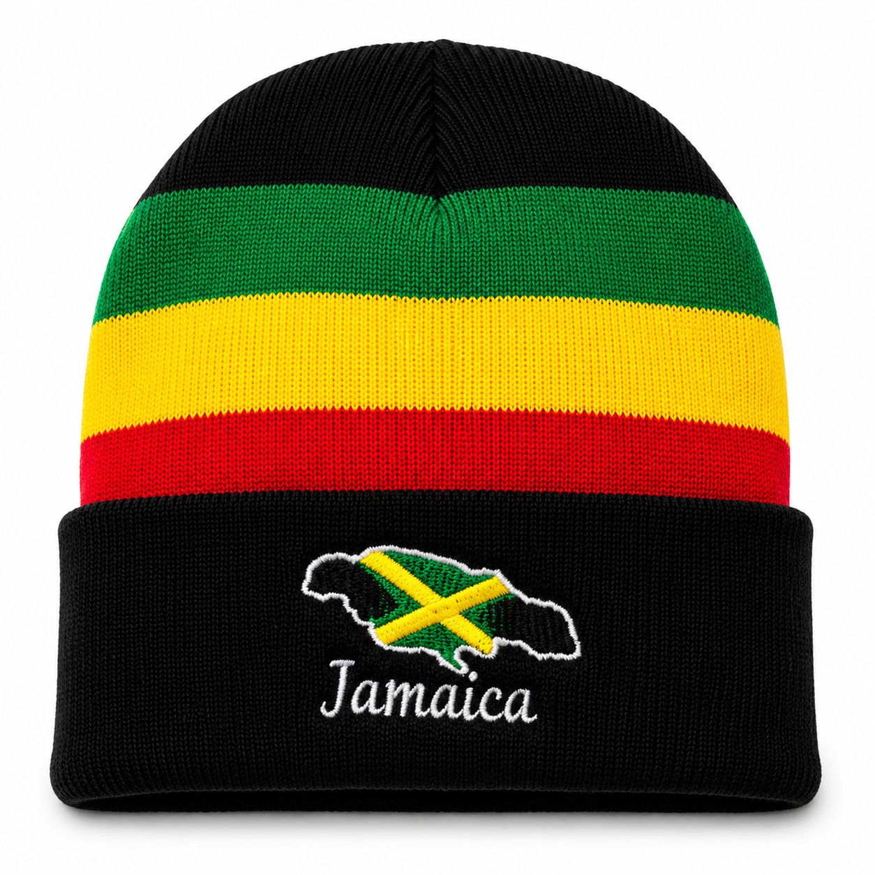 Jamaica Kids Knit Beanie, Design: Rasta Stripe