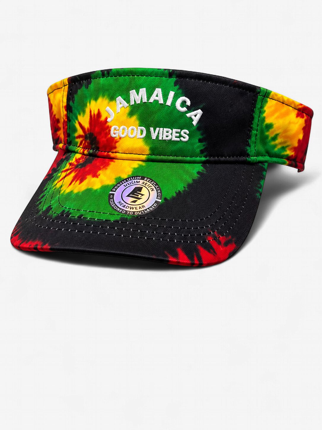 Jamaica Good Vibes Tie-Dye Sun Visor