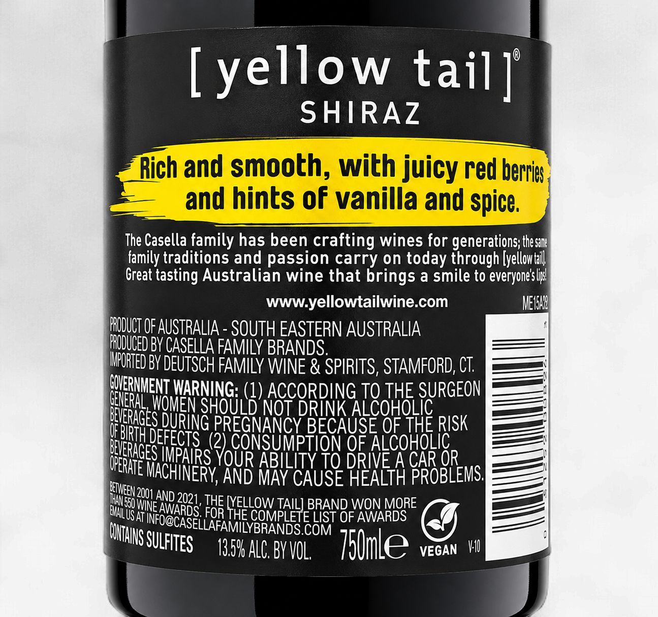 Yellow Tail Shiraz (750ml)