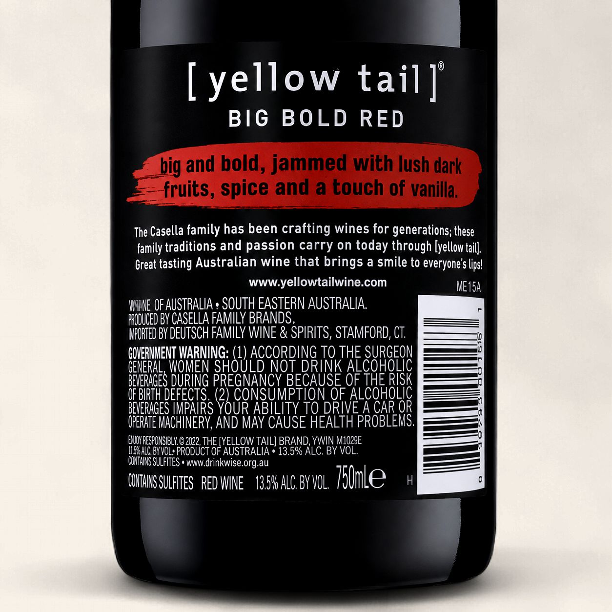Yellow Tail Big Bold Red (750ml)
