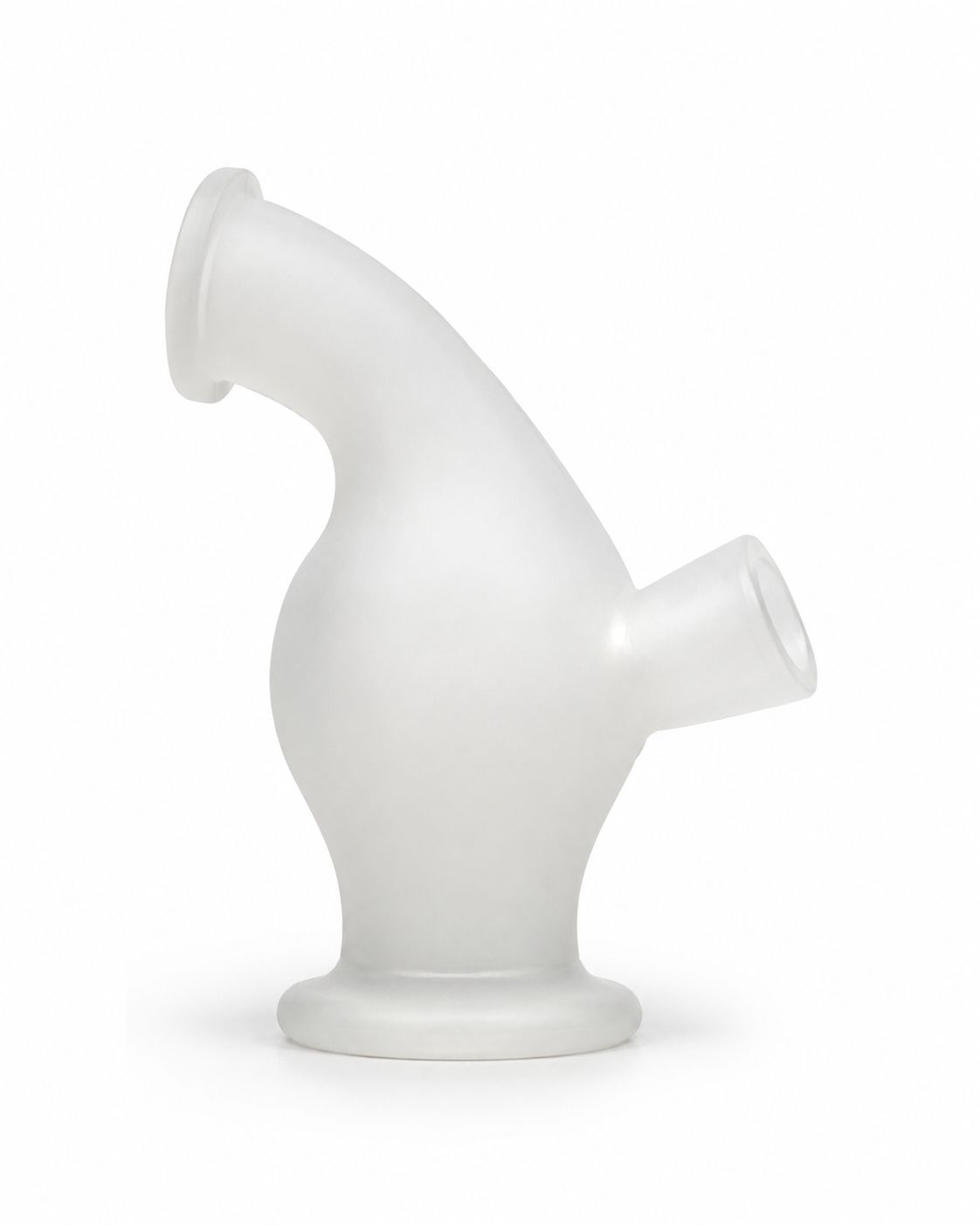 Frosted White Silicone Mini Bubbler Water Pipe