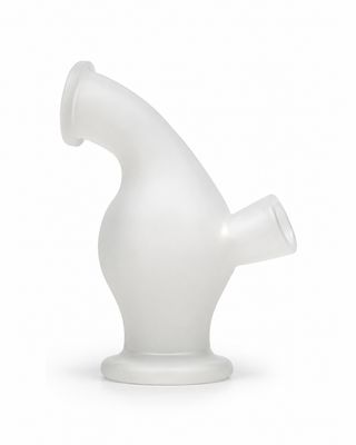 Frosted White Silicone Mini Bubbler Water Pipe