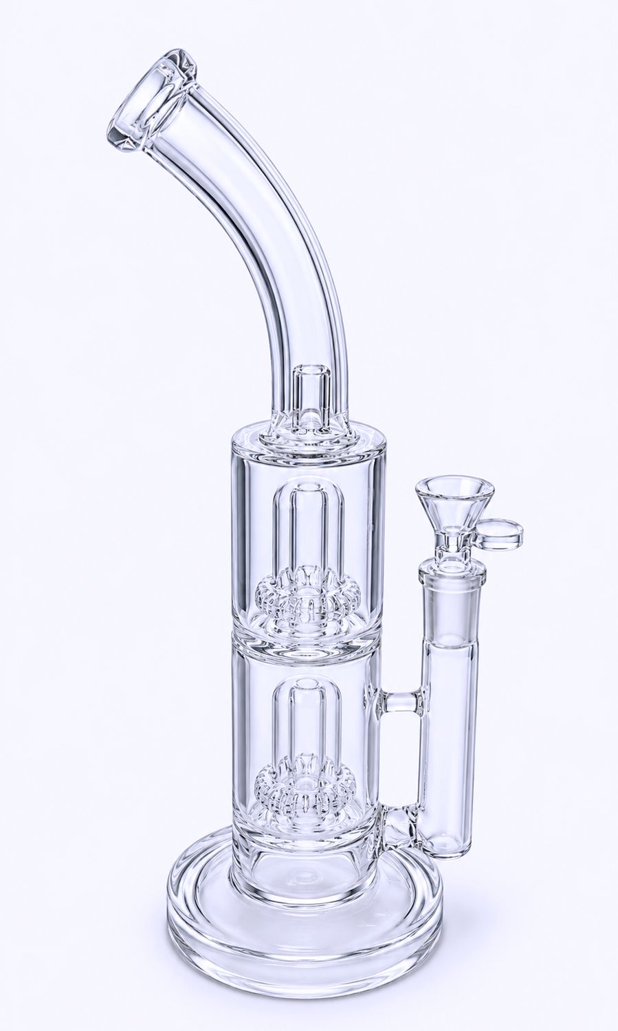 Pulsar Dual-Chamber Glass Recycler Water Pipe