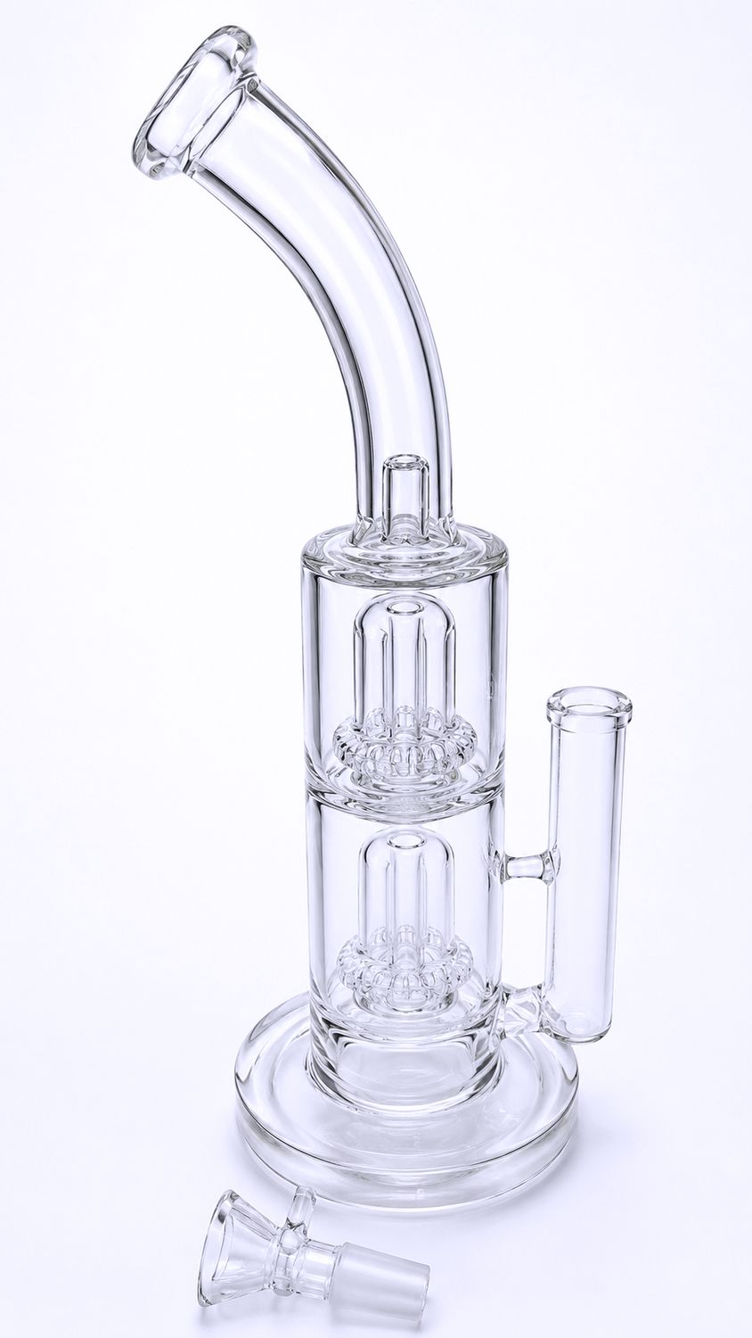 Pulsar Dual-Chamber Glass Recycler Water Pipe