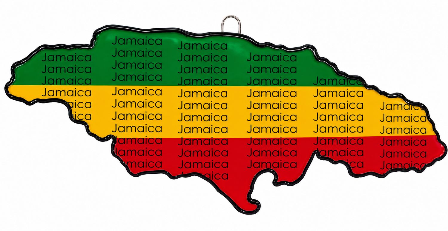 Wooden Wall Hanging Carving, Design: Jamaica Vibes Wooden Map