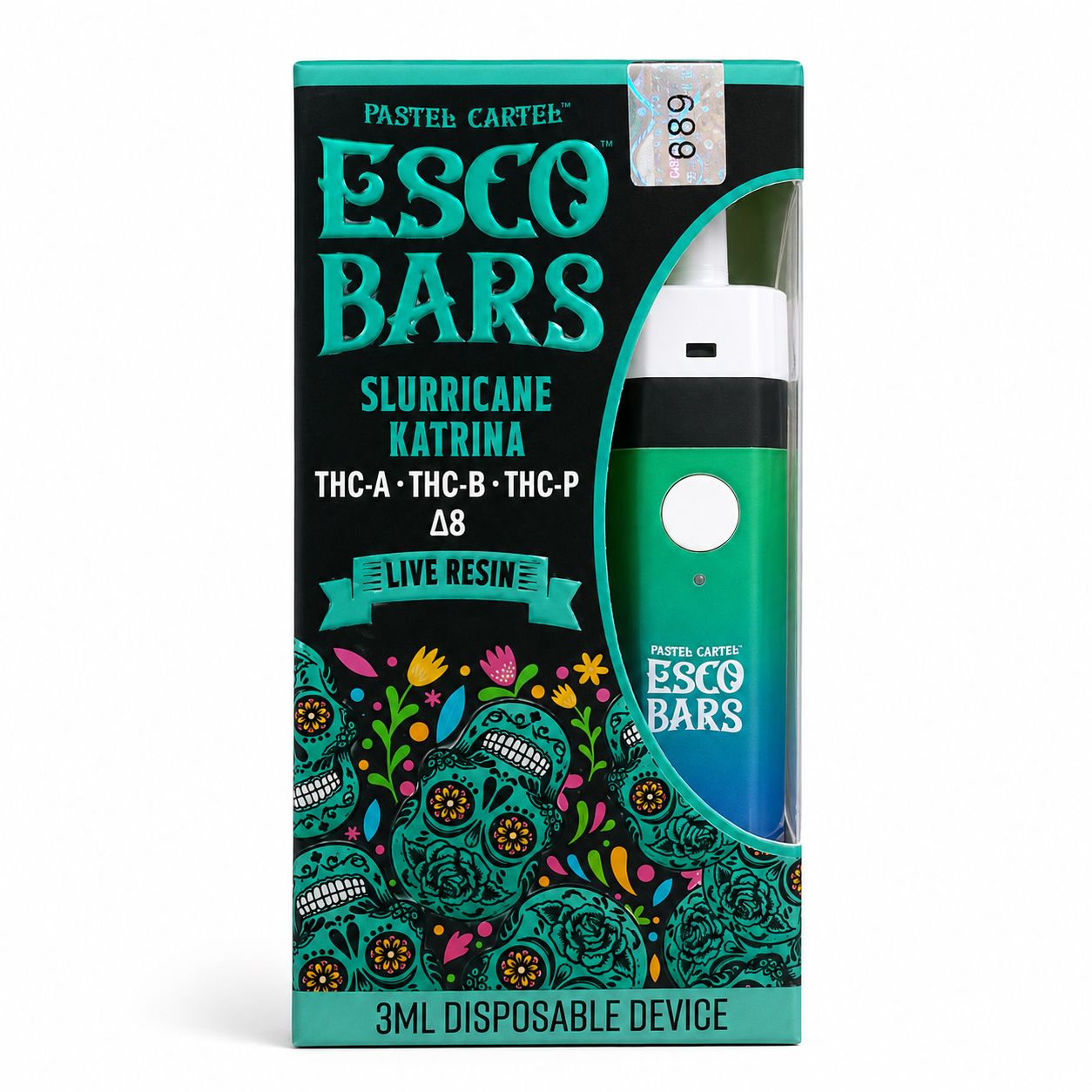 Pastel Cartel Esco Bars Slurricane Katrina 3ML (Indica Blend) Disposable – Live Resin