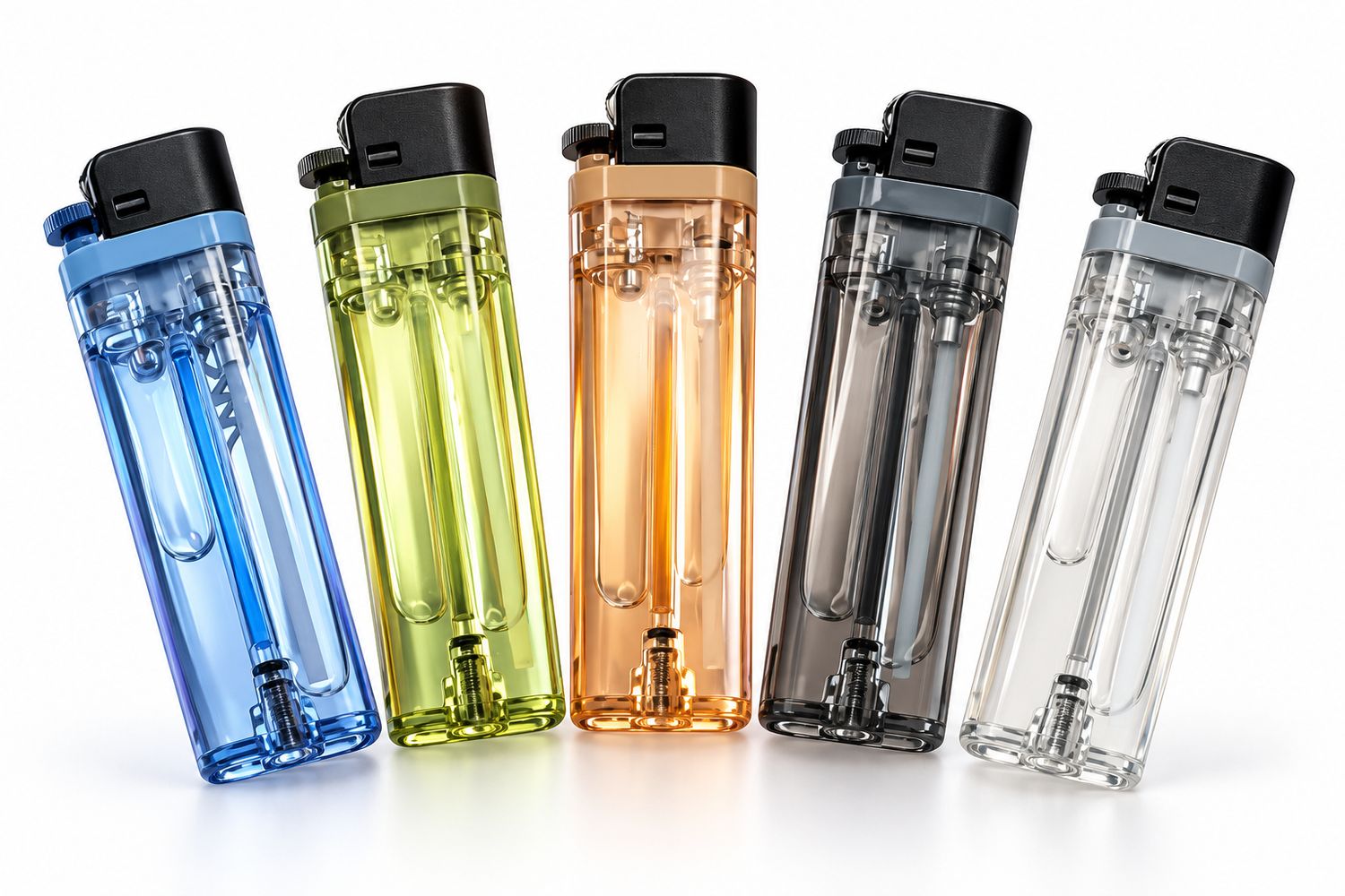 Refillable Transparent Flint Lighter