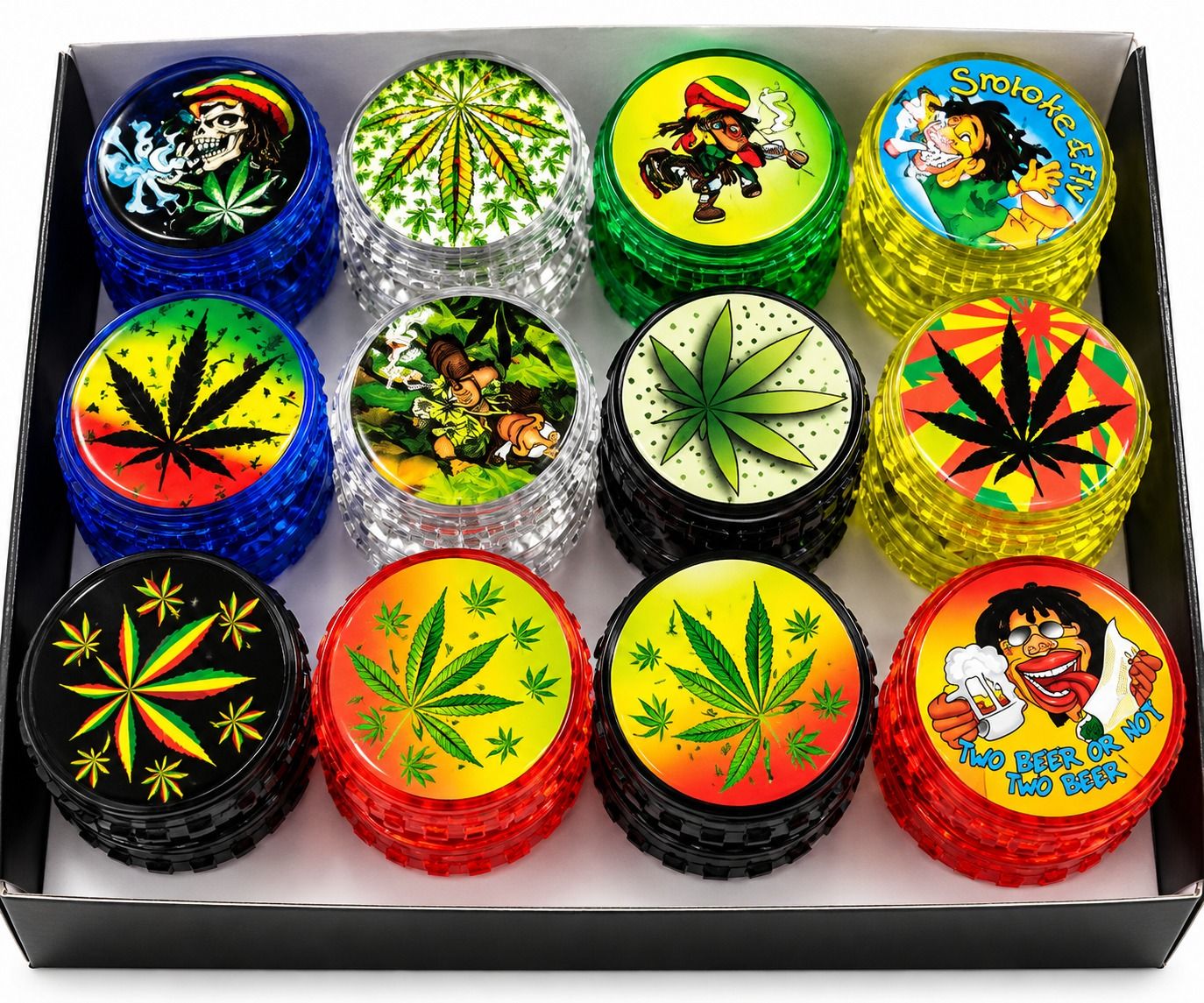 Small Rasta Style Acrylic Grinder