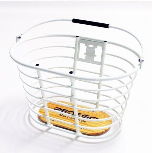 Front Pedego Aluminum Basket-White