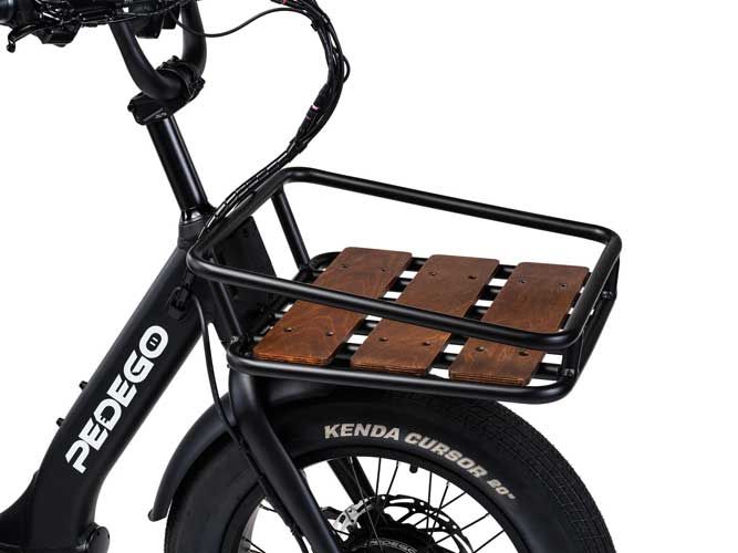Pedego Front Rack w/ Wood Kit - (Cargo, Fat Tire)