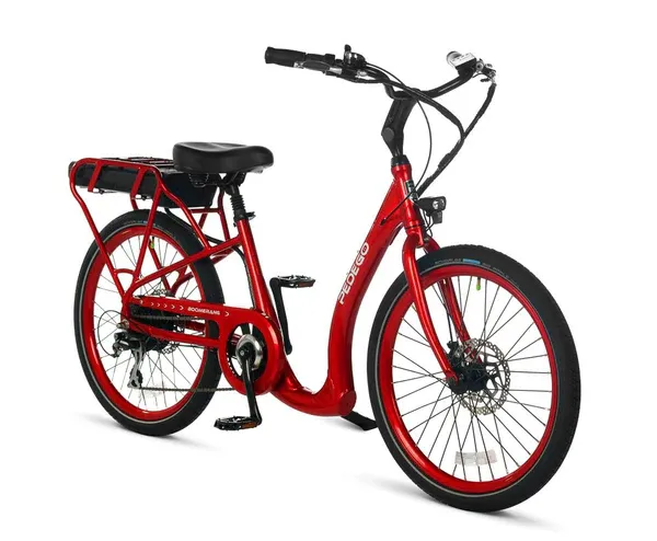 Pedego Boomerang V4 - Red w/ Red Rims 26" (BIKE ONLY)