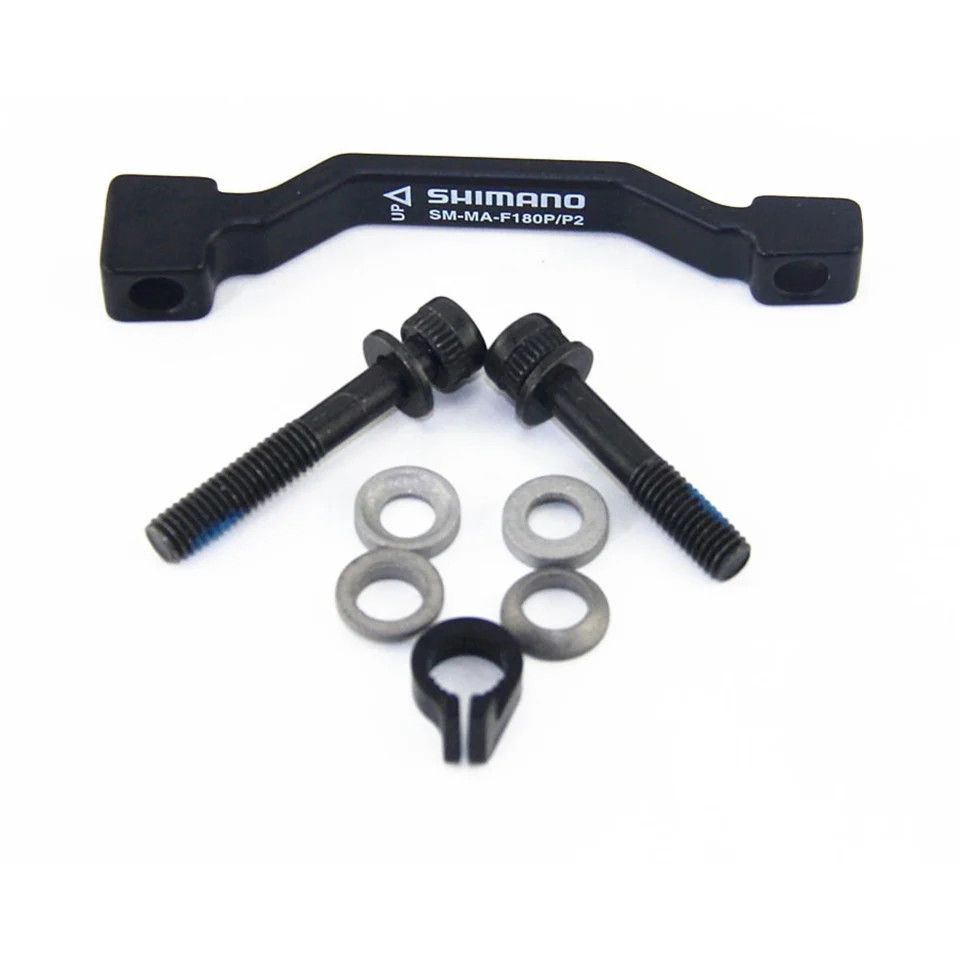 Shimano, SM-MA-F180P/P2, Disc brake adapter for Post Mount caliper, Front, Post Mount fork, 180mm rotor