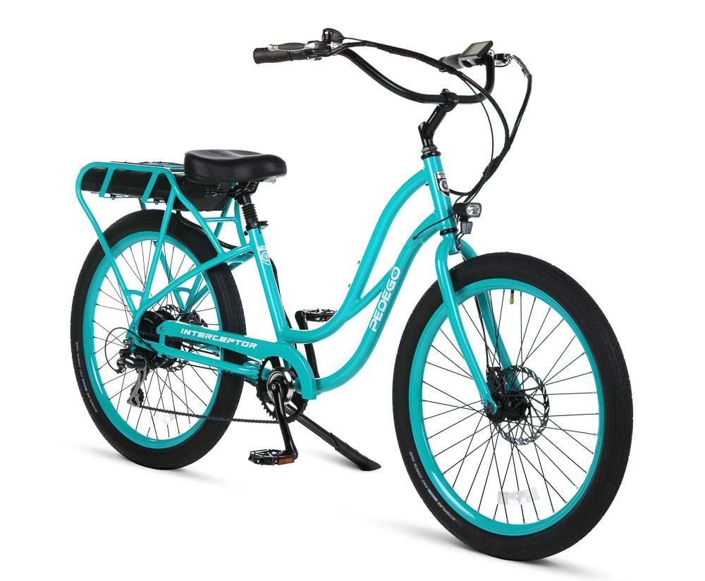 Pedego Interceptor Step Thru V4 - Stephanie Blue w/ Stephanie Blue Rims (BIKE ONLY) 26"