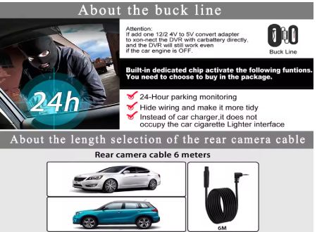 “10" 4K Dash Cam with CarPlay &amp; Android Auto, GPS, 5G WiFi, AUX, FM &amp; Rearview Mirror DVR”