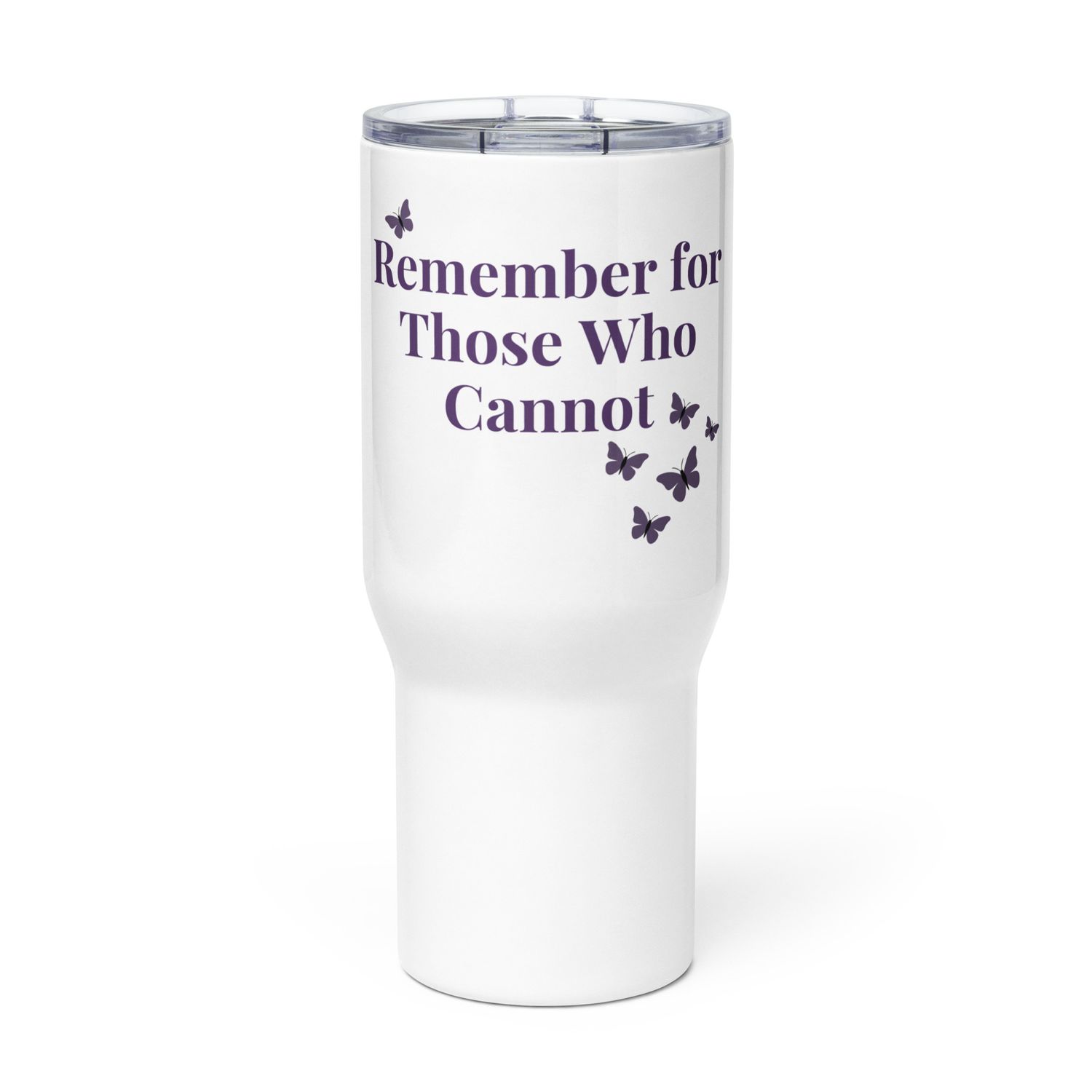 Travel mug with a handle