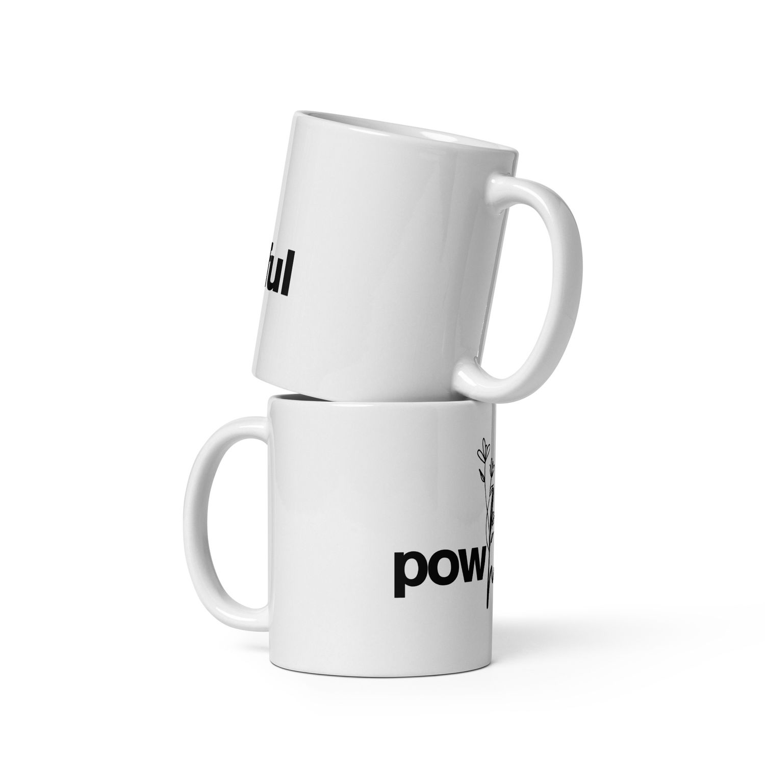 White glossy mug