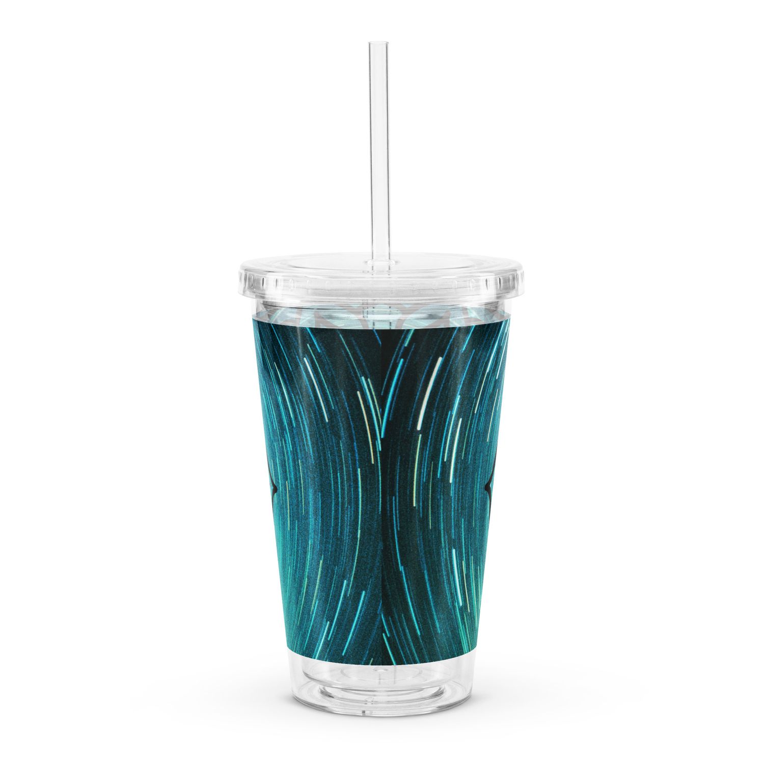 Clear plastic tumbler