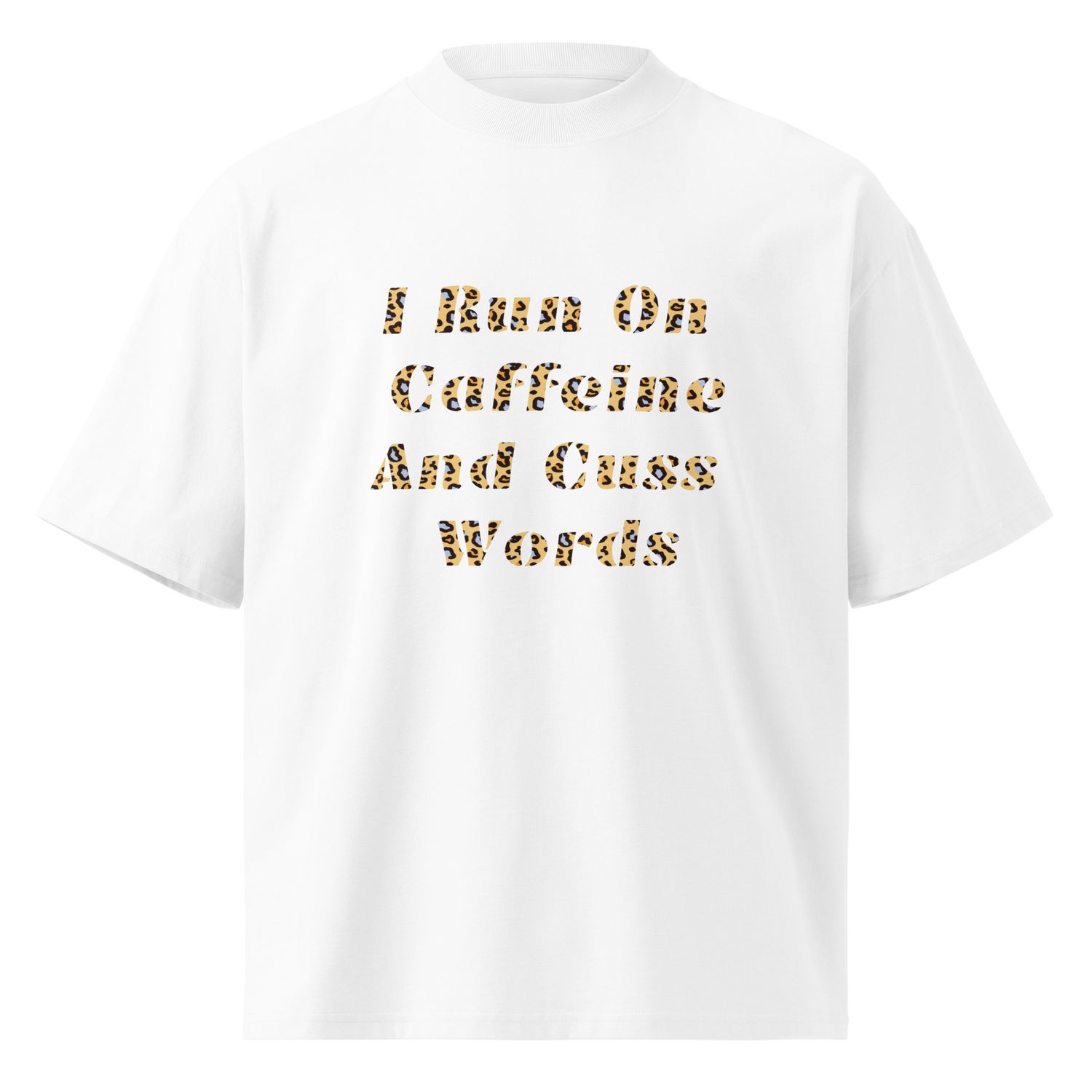 Unisex organic oversized high neck t-shirt