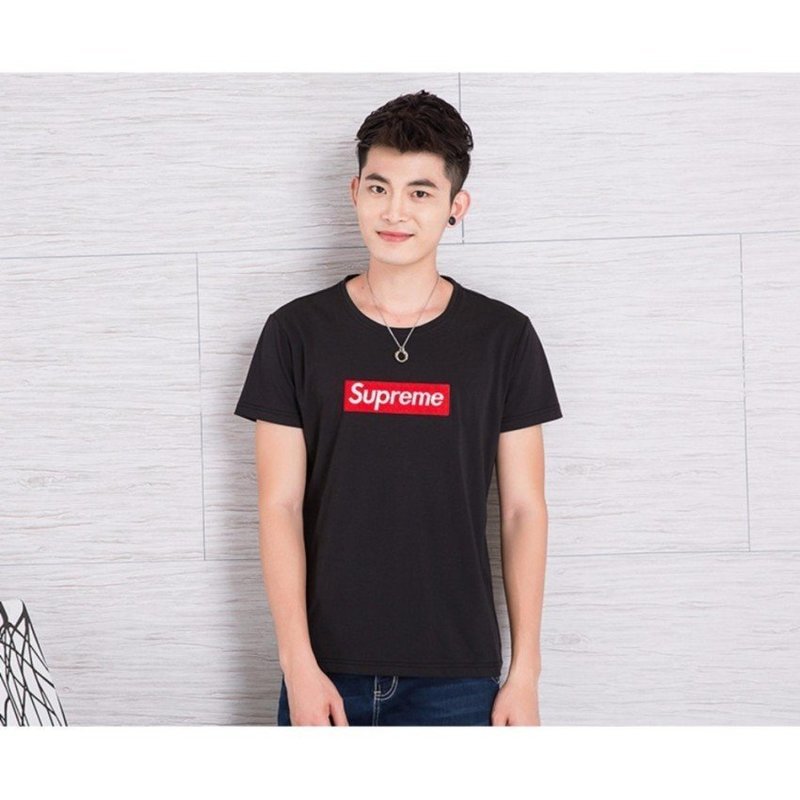 Supreme Logo Patch T shir Black