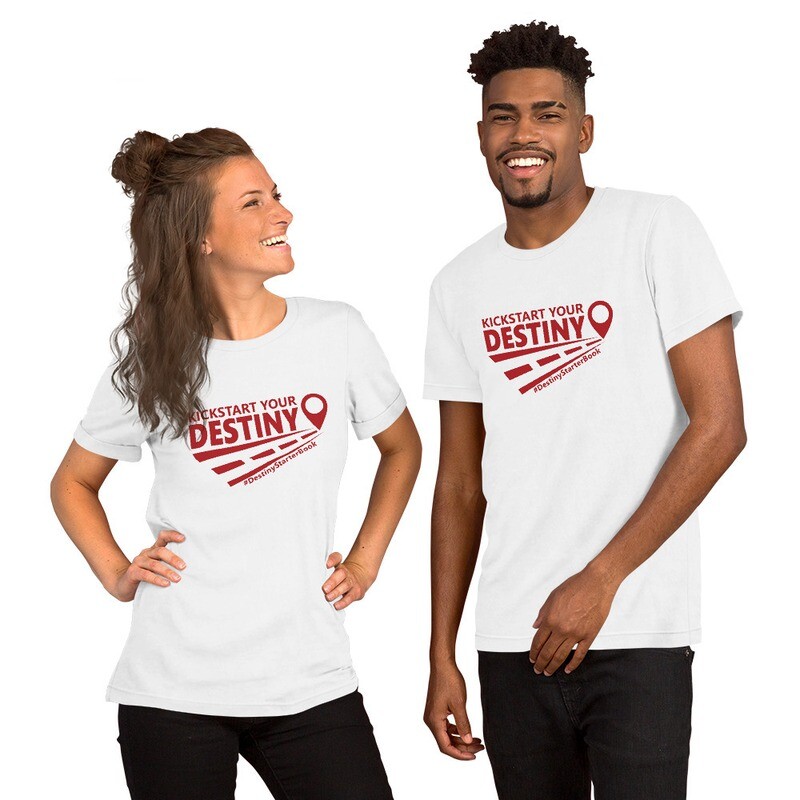 Short-Sleeve Unisex T-Shirt with Red Print