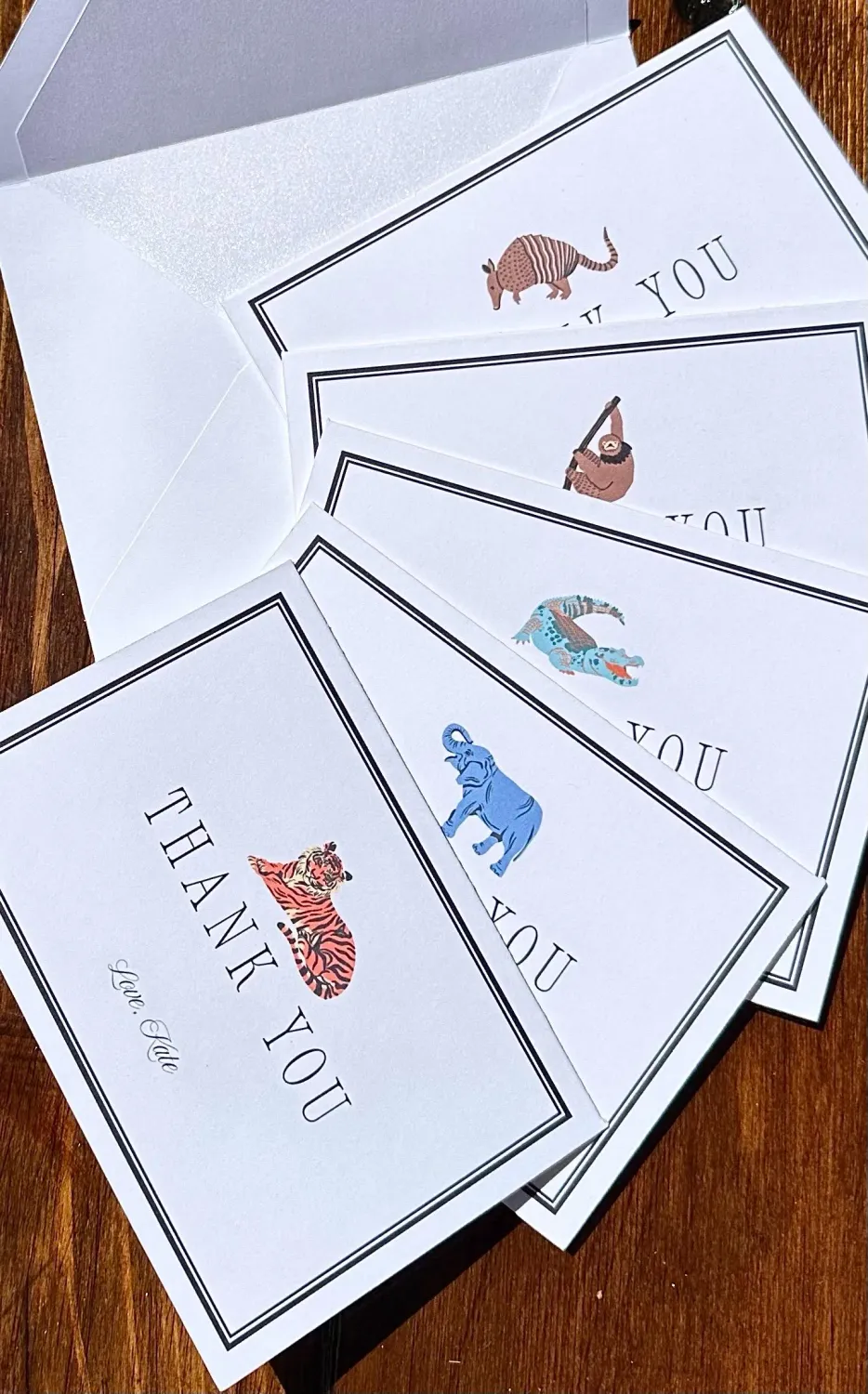 Safari Thank You Card Set