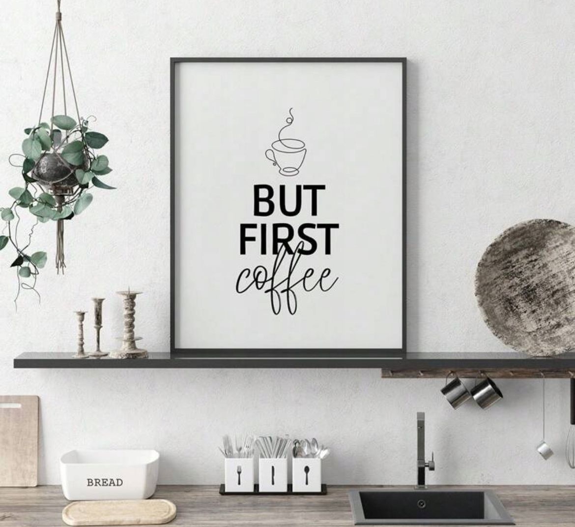 Plakat 40x60cm But First Coffee