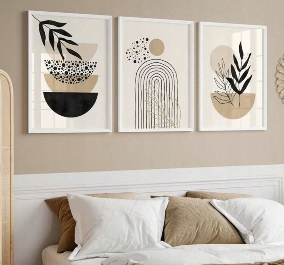 3 x PLAKAT 30X40 ZESTAW OBRAZÓW PLAKATÓW KSZTAŁTY KOŁO LINIE