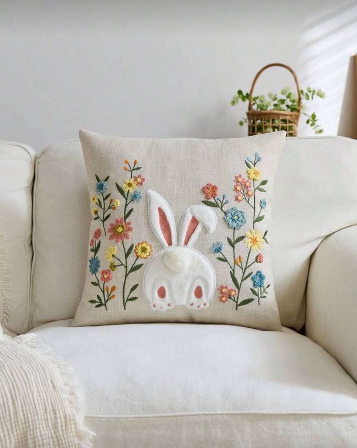 Poszewka na poduszkę 45x45cm Zajączek