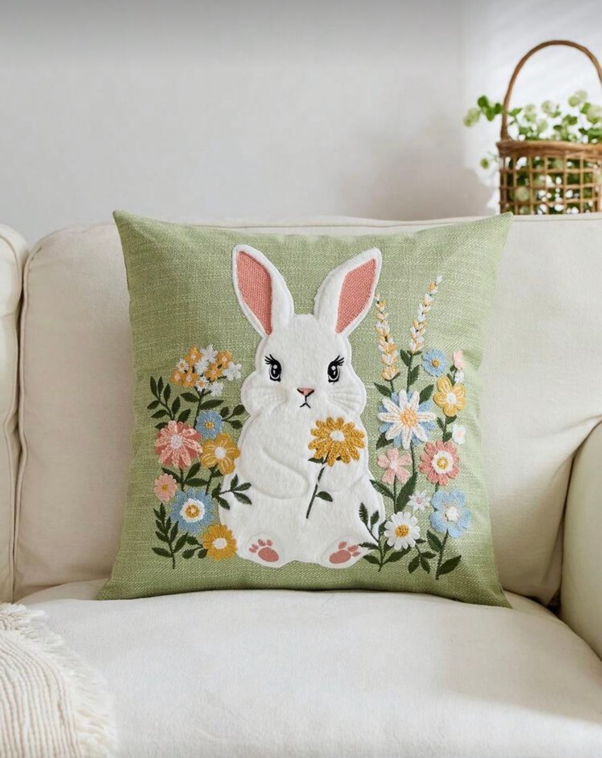 Poszewka na poduszkę 45x45cm Zajączek