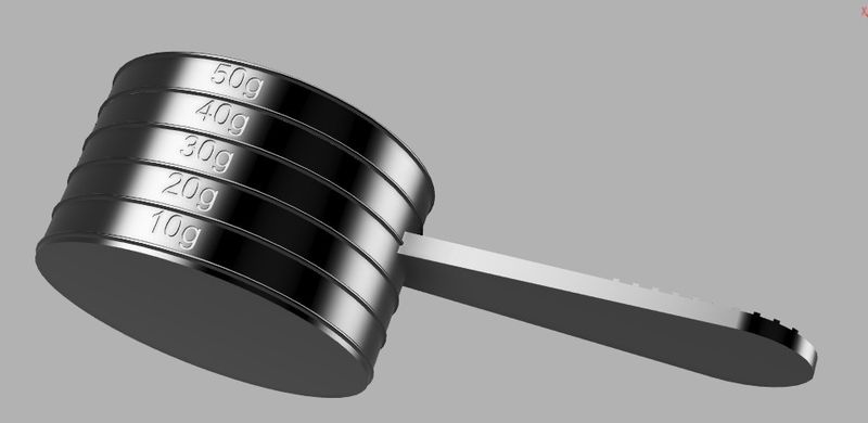 Mini-Messbecher mit Gramm-Skala bis 50 g