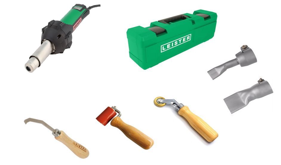 Leister TRIAC 230 V / 1600 W – 7-teiliges Dach-Set
