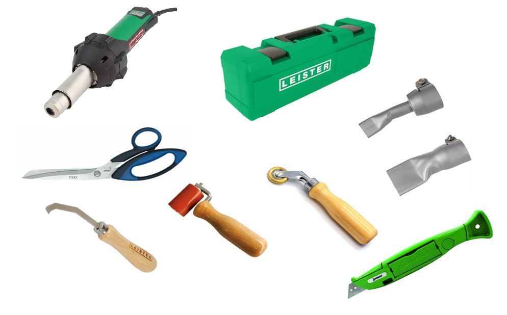 Leister TRIAC 230 V / 1600 W – 9-teiliges Dach-Set