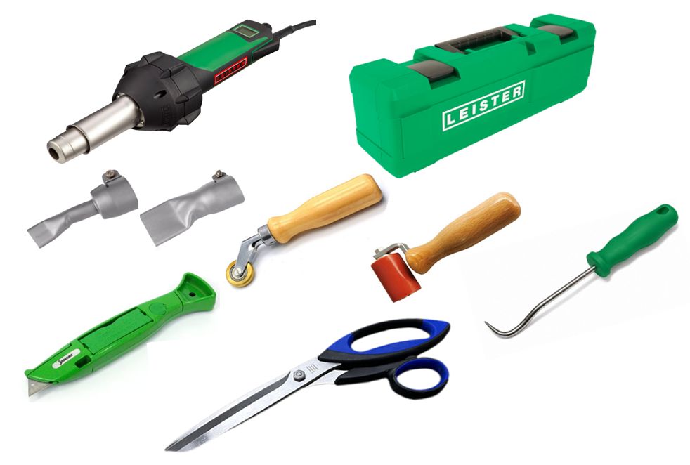 Leister TRIAC 230 V / 1600 W – 9-teiliges Dach-Set