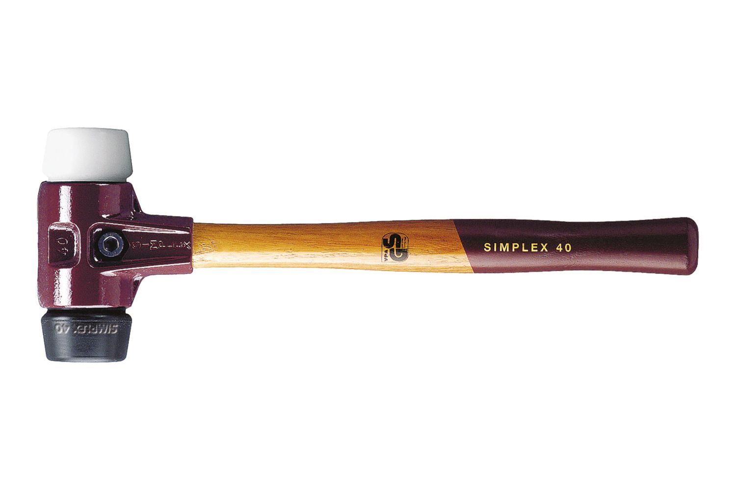 Schonhammer SIMPLEX schwarz/weiß – Tempergussgehäuse, hart &amp; mittelhart