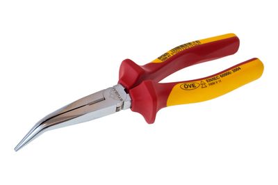 Mechanikerzange gebogen 200 mm – VDE 1000 V mit Seitenschneider