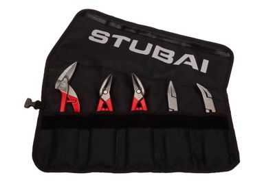 Kompaktes Spengler Mini-Set 5-teilig für Montage- und Servicearbeiten. Lieferung bestückt in praktischer Rolltasche – ideal für mobilen Einsatz.