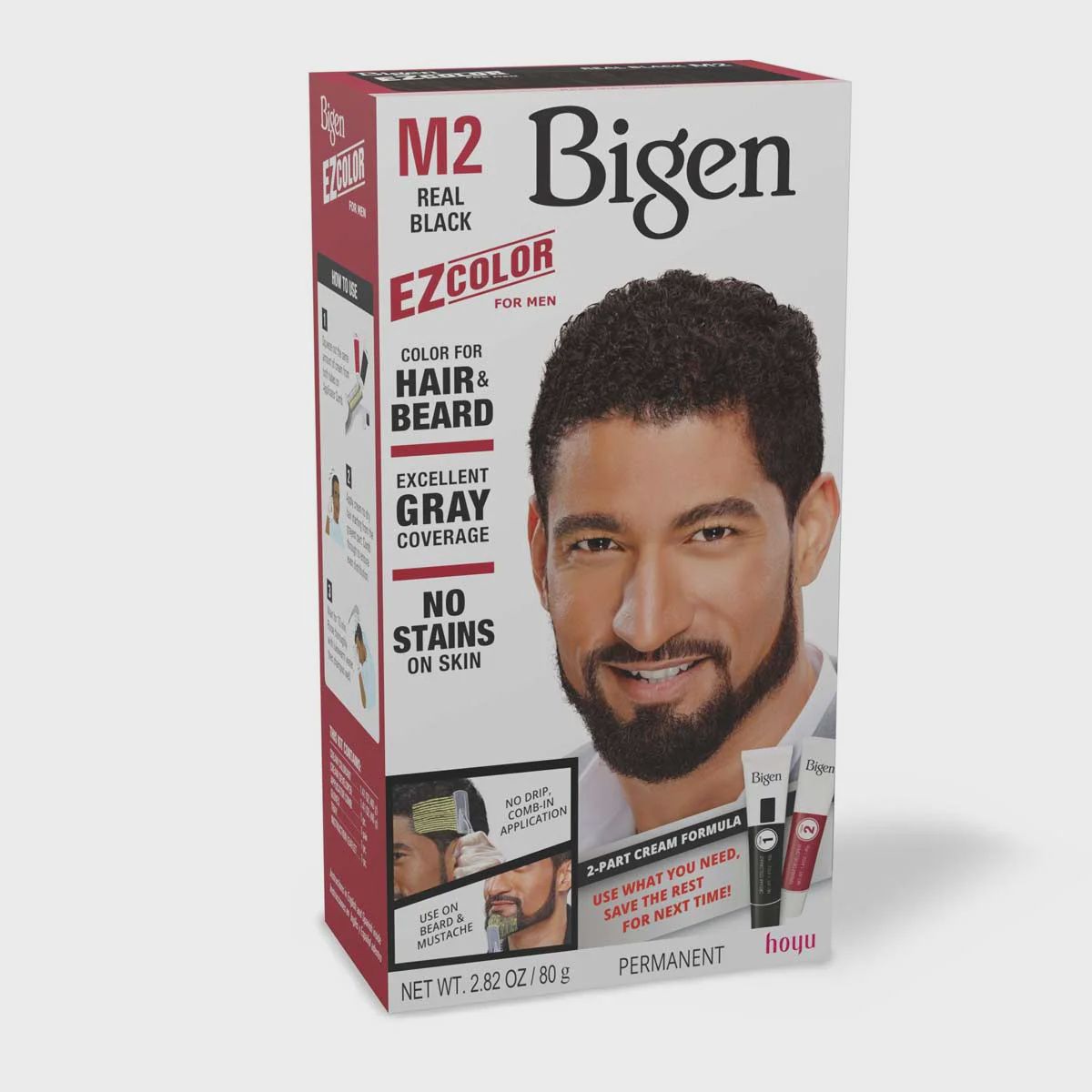 Bigen EZ Color For Men Hair Color For Hair &amp; Beard - M2 Real Black