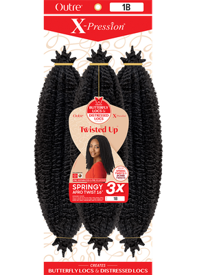 Outre X-Pression Twisted Up 3x Springy Afro Twist 16"