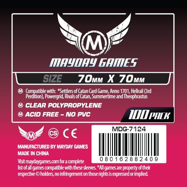 Mayday Sleeves 70x70mm, Modèle: Standard 100pk